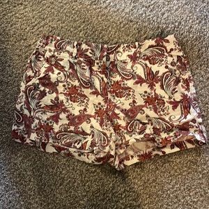 Loft paisley shorts size large